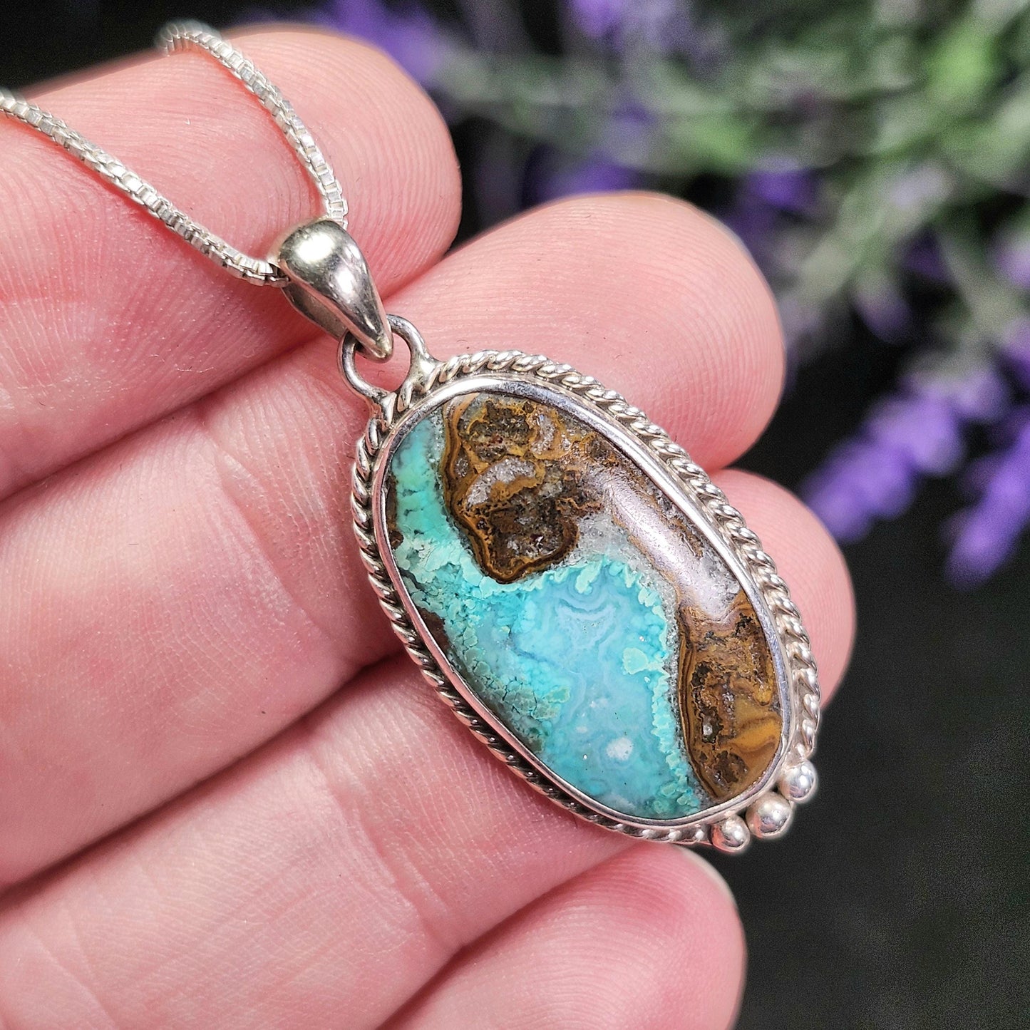 Chrysocolla Sonoran Sunrise Pendant