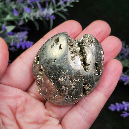 Pyrite Palm Stone