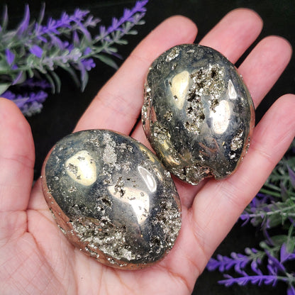 Pyrite Palm Stone