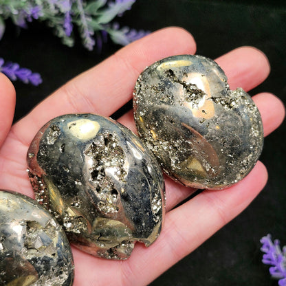 Pyrite Palm Stone