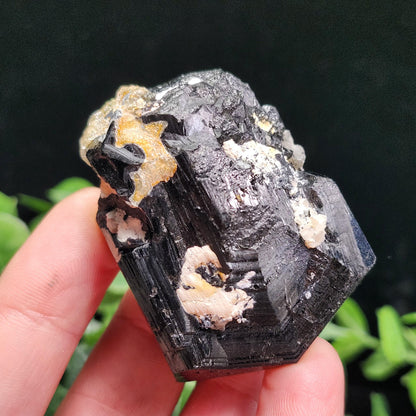 Hyalite Opal & Black Tourmaline 97g