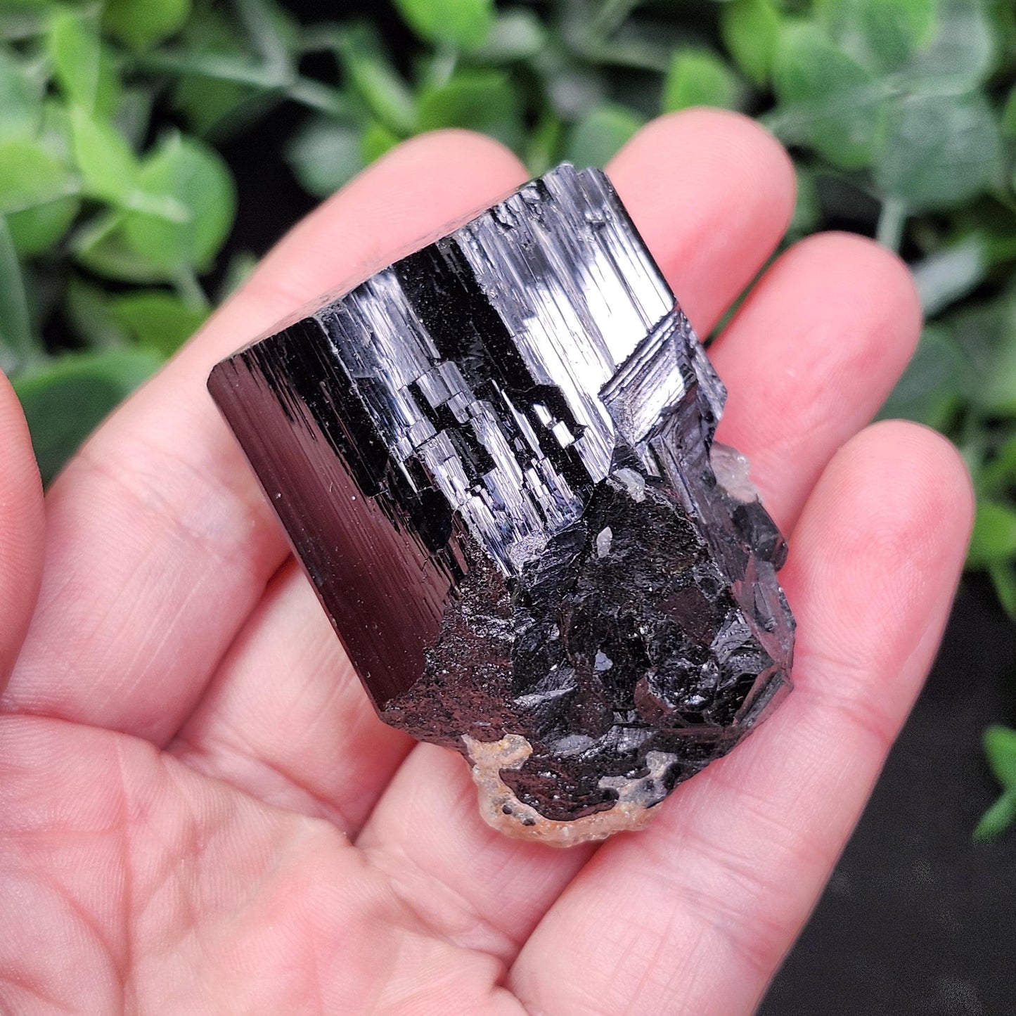 Hyalite Opal & Black Tourmaline 97g