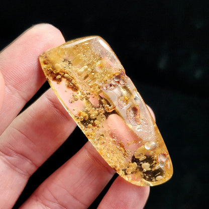 Amber with Moving Enhydro & Insects 6.8g