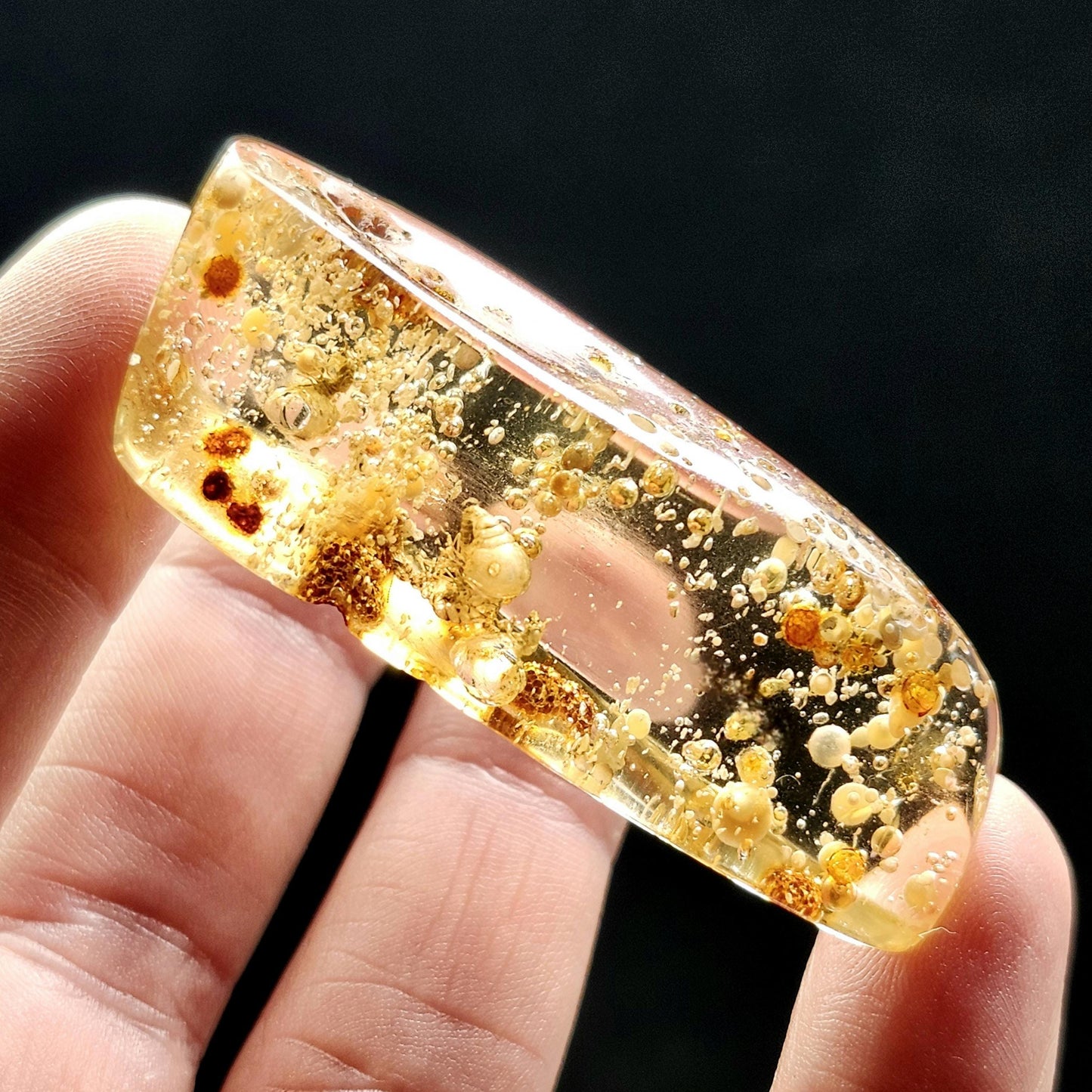 Amber with Moving Enhydro & Insects 6.8g