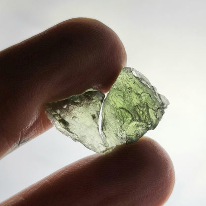 Angel Chime Moldavite 1.3g with Natural HOLE