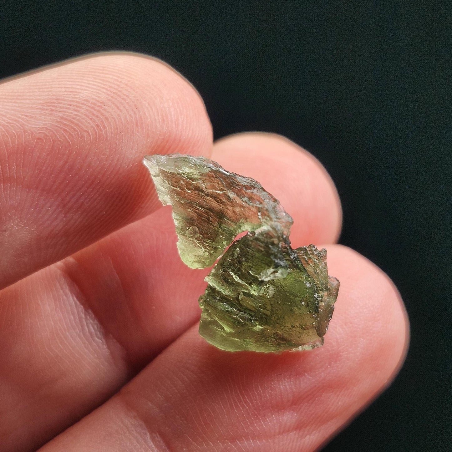 Angel Chime Moldavite 1.3g with Natural HOLE