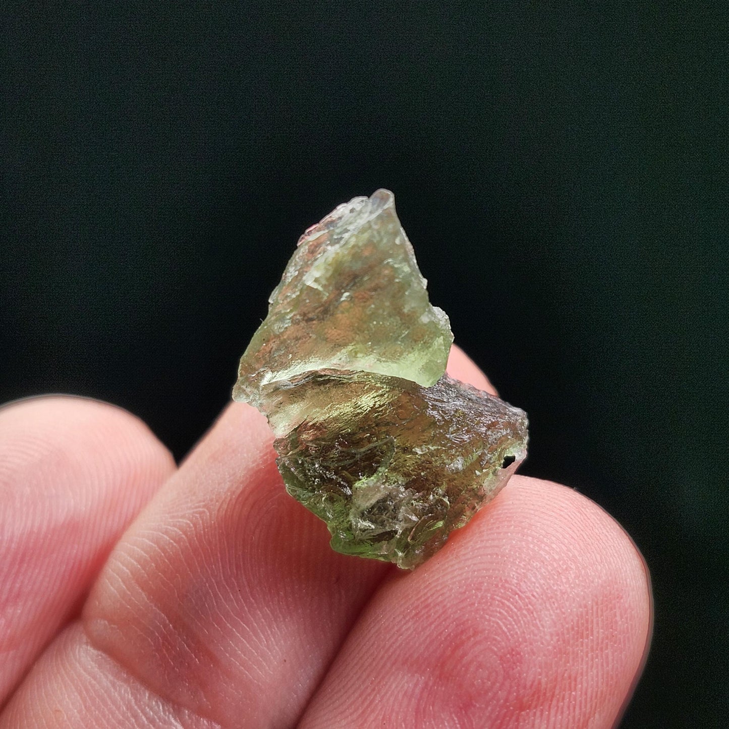 Angel Chime Moldavite 1.3g with Natural HOLE