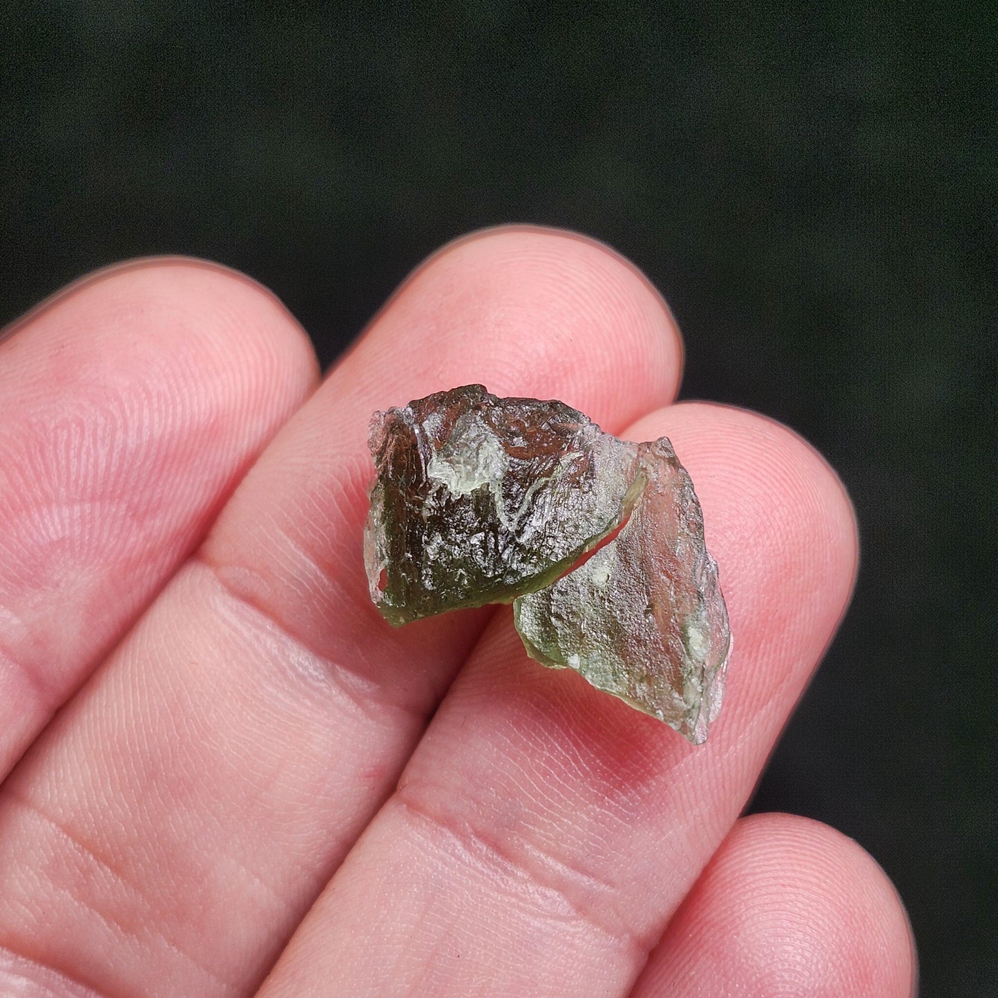Angel Chime Moldavite 1.3g with Natural HOLE