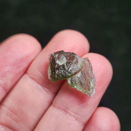 Angel Chime Moldavite 1.3g with Natural HOLE