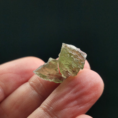 Angel Chime Moldavite 1.3g with Natural HOLE