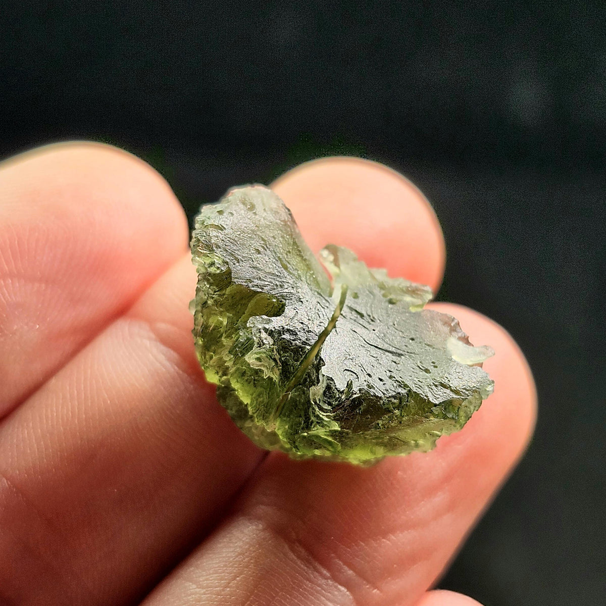 Genuine Moldavite Specimen 3.73g, Raw Authentic Moldavite Stone