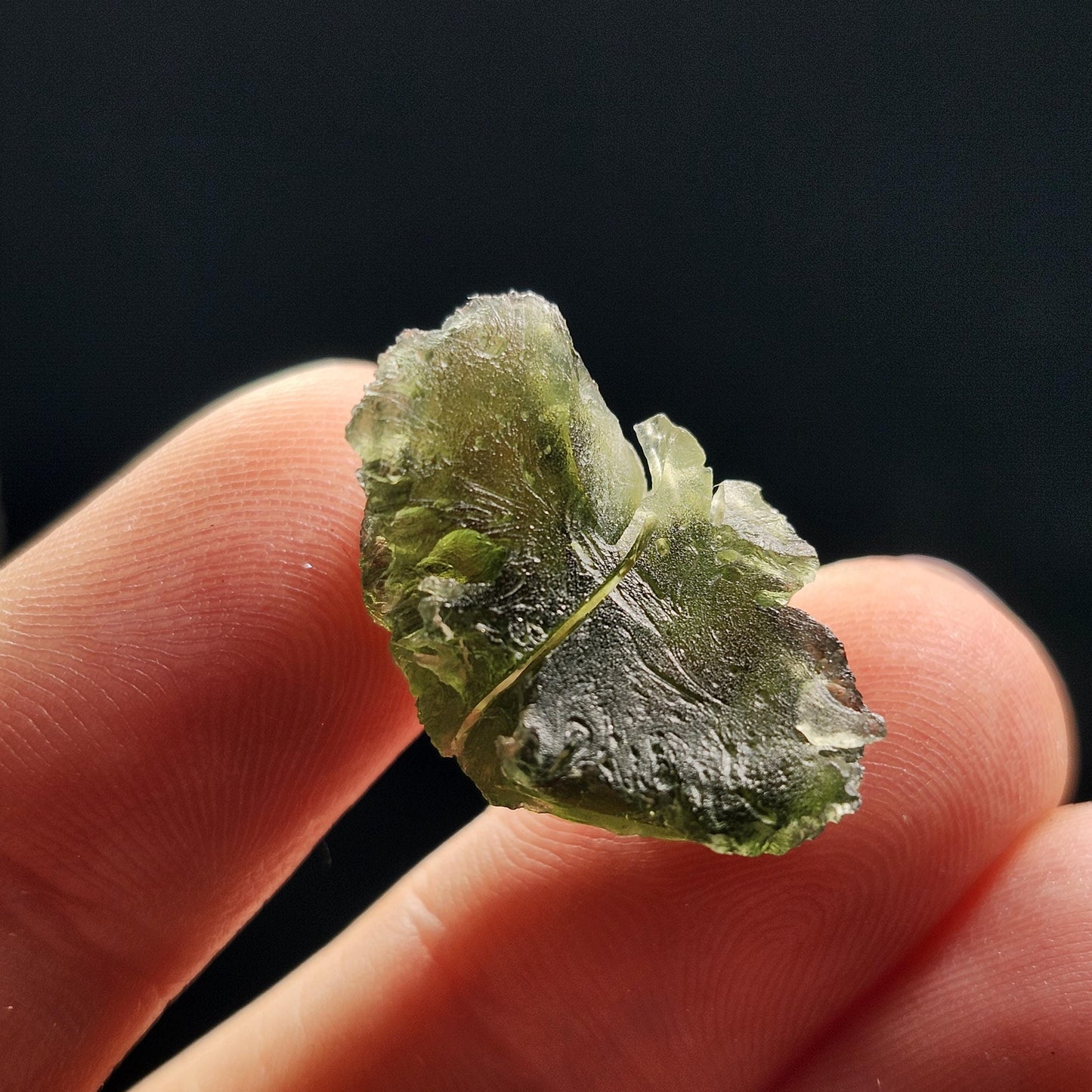 Genuine Moldavite Specimen 3.73g, Raw Authentic Moldavite Stone