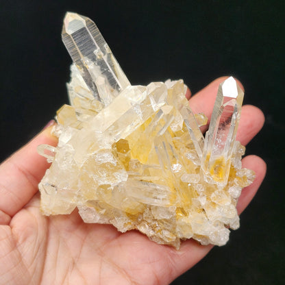 Golden Lemurian Quartz Cluster 257g