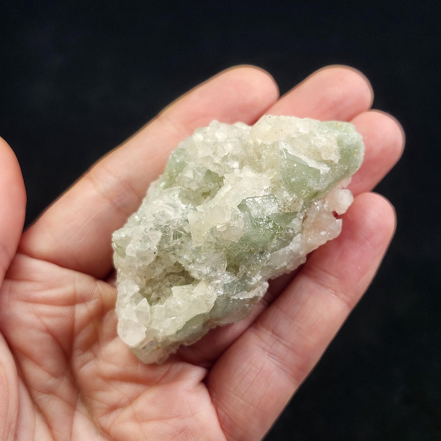 Datolite Crystal with Apophyllite Druze 60.8g