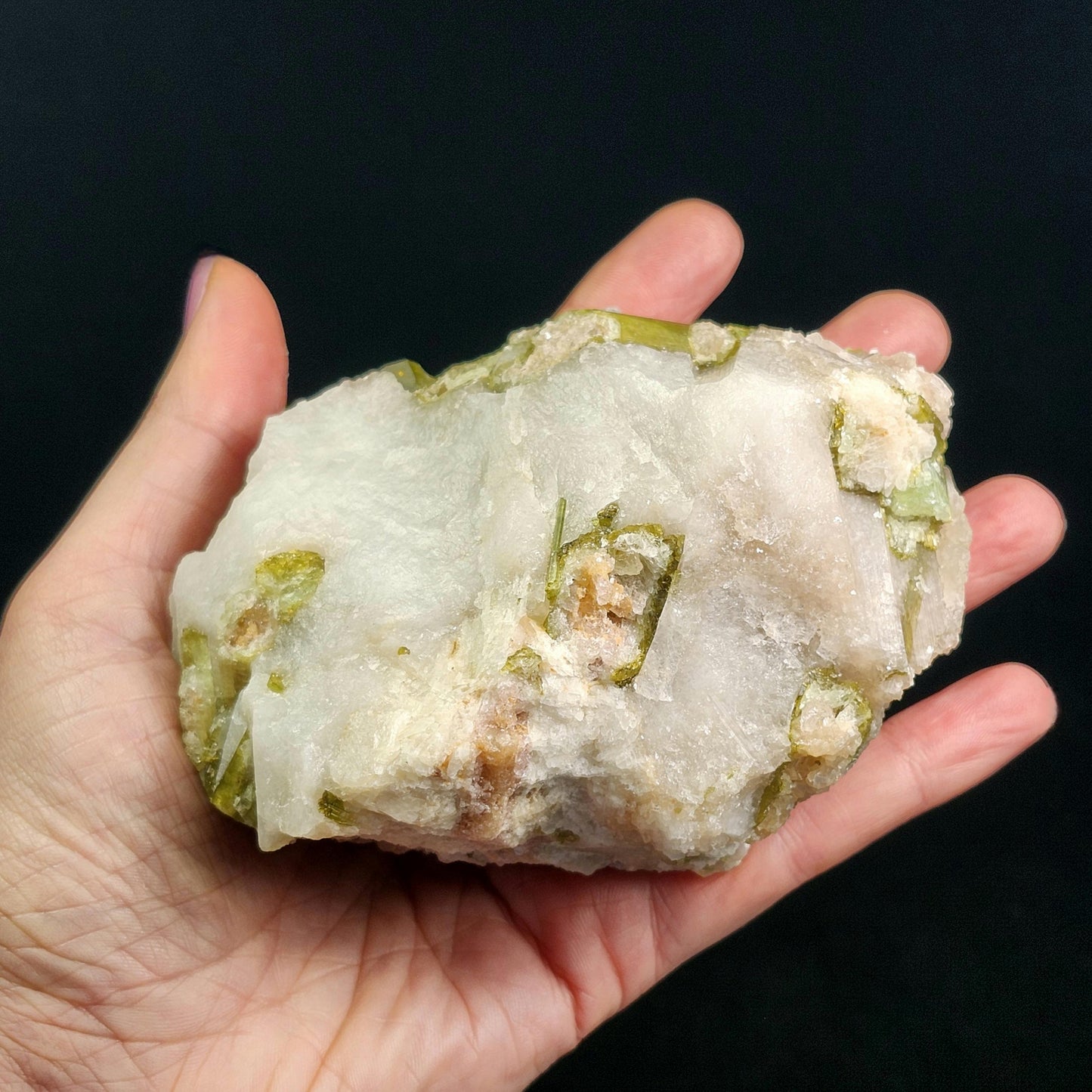 HUGE Watermelon Tourmaline & Quartz Crystal
