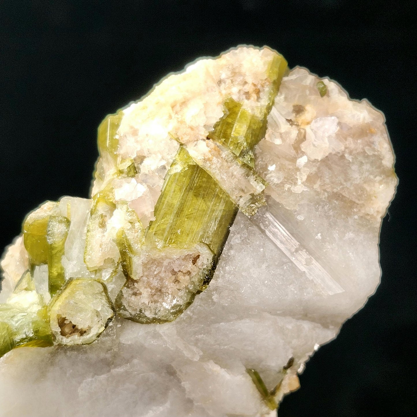 HUGE Watermelon Tourmaline & Quartz Crystal