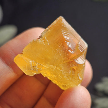 Cubic Yellow Fluorite Crystals from Morocco