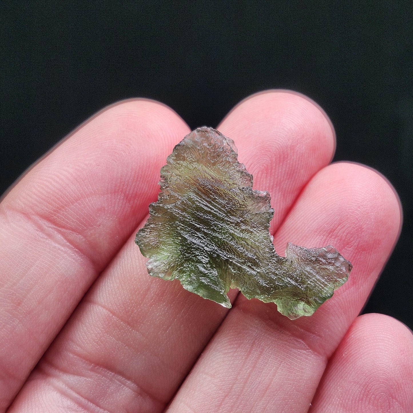 Moldavite Crystal Specimen 2.34g