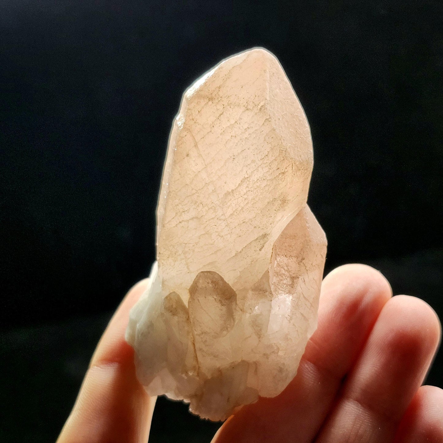 Dreamsicle Pink Lemurian Quartz Crystal (89g)