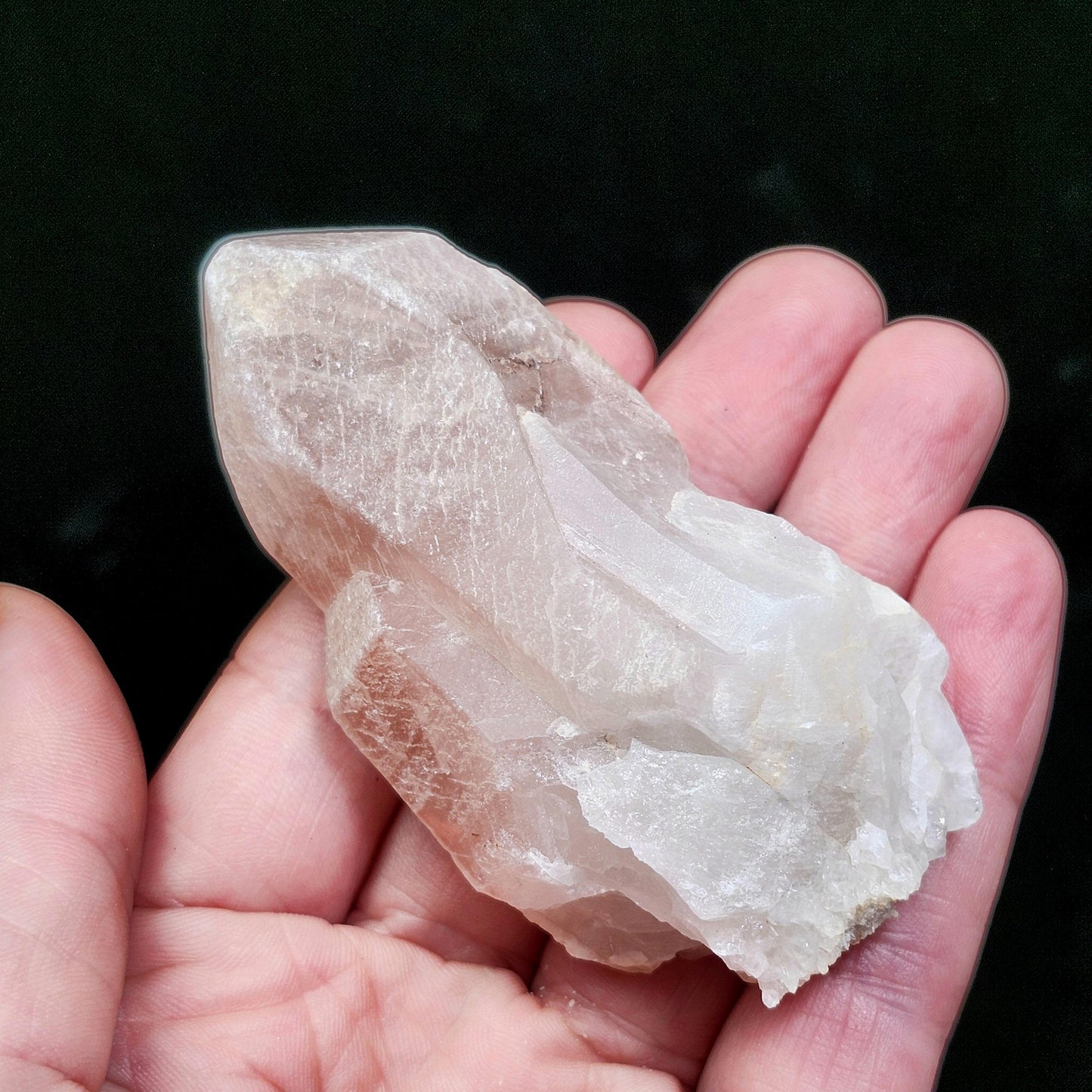 Dreamsicle Pink Lemurian Quartz Crystal (89g)