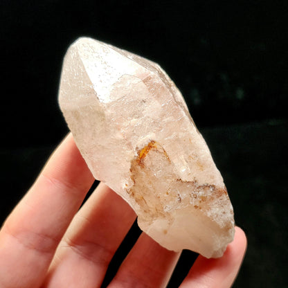 Dreamsicle Pink Lemurian Quartz Crystal (114g)