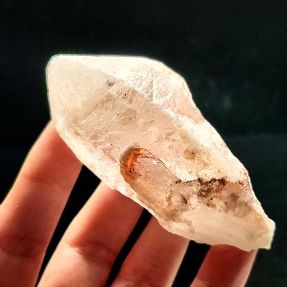 Dreamsicle Pink Lemurian Quartz Crystal (114g)