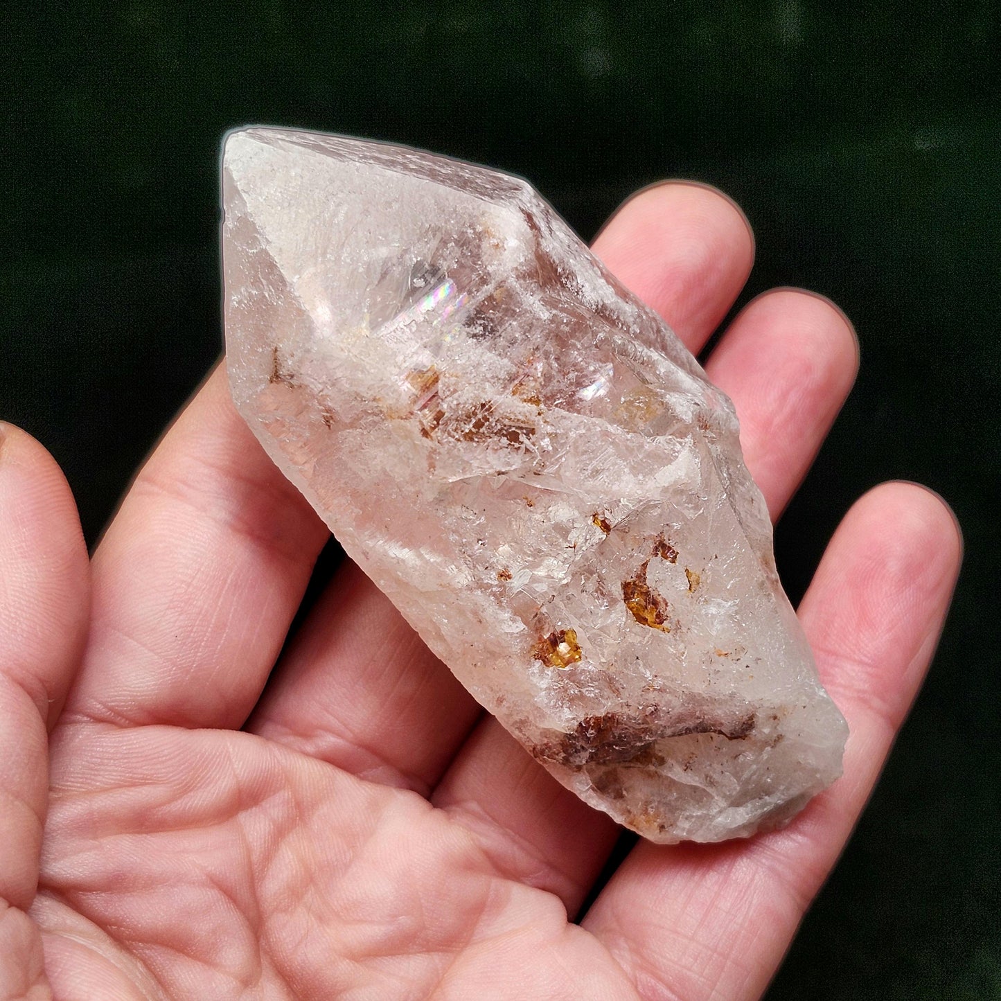 Dreamsicle Pink Lemurian Quartz Crystal (114g)