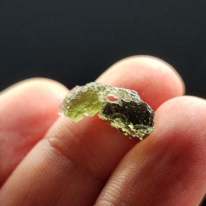 Moldavite 1.4g with Natural HOLE