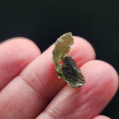 Moldavite 1.4g with Natural HOLE