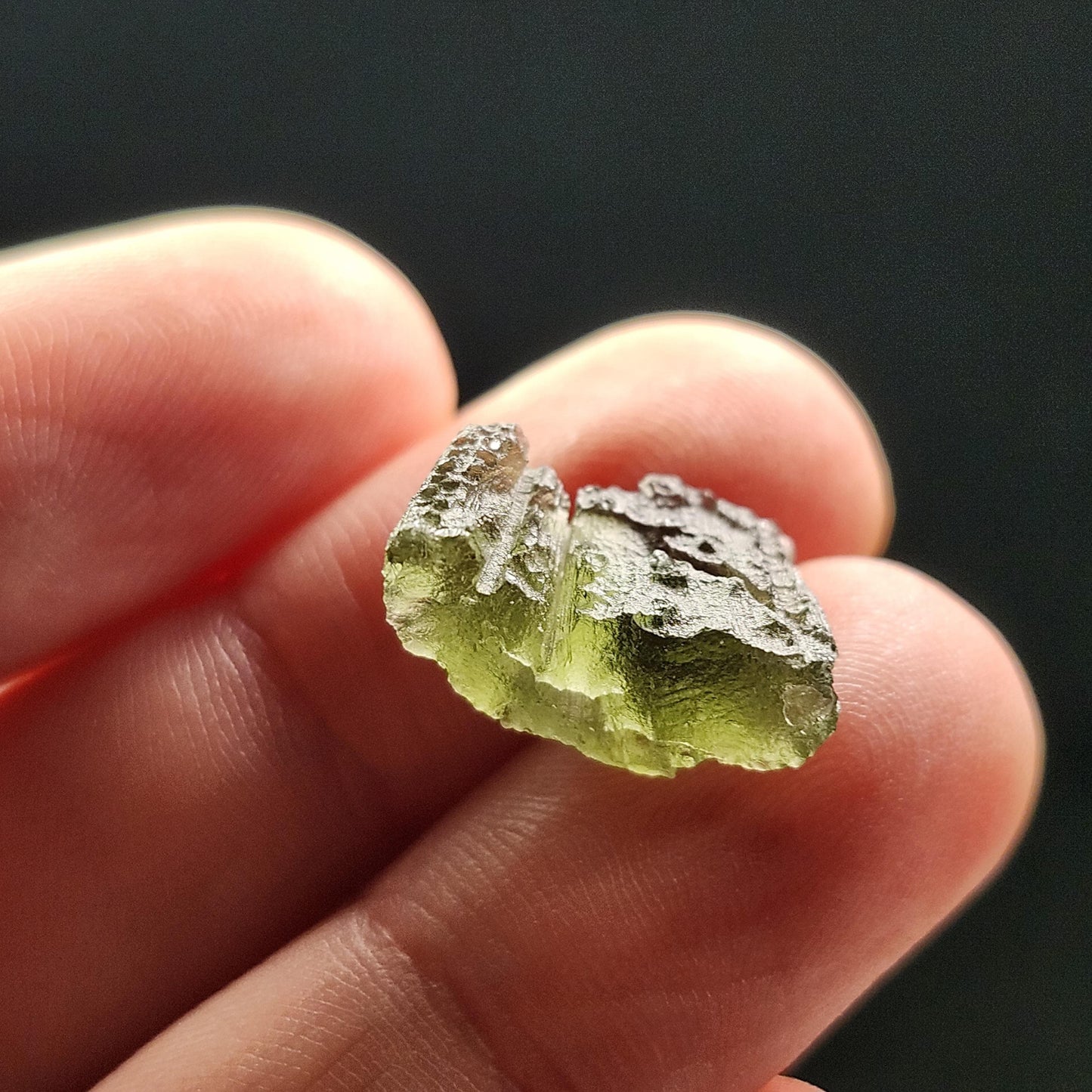 Moldavite 1.4g with Natural HOLE