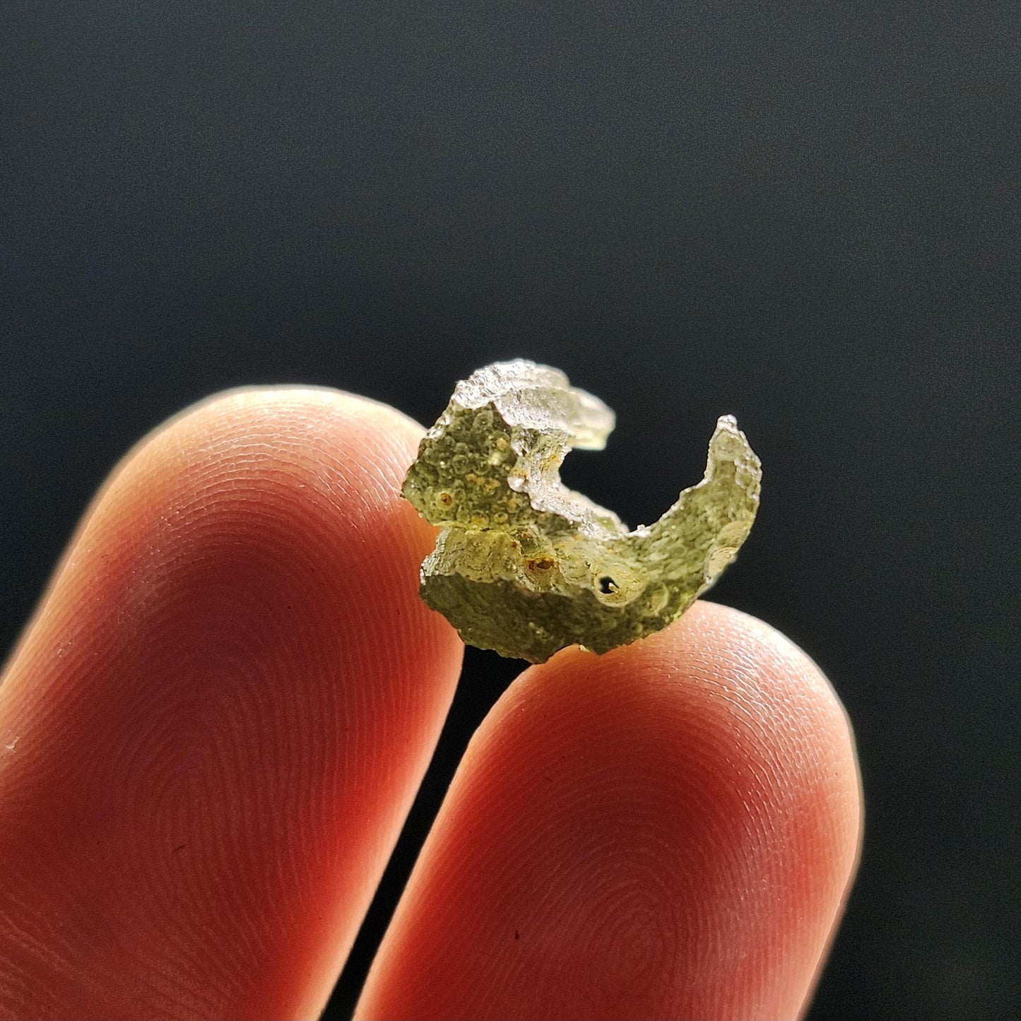 Moldavite 1.3g with Natural HOLE
