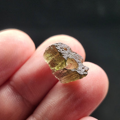 Moldavite with Natural HOLE Specimen