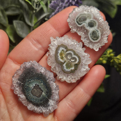 Quartz Stalactite:  Stalactite Slice Crystal