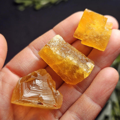 Cubic Yellow Fluorite Crystals from Morocco