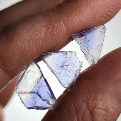 Bingham Blue Fluorite Octahedron Slice, New Mexico Fluorite