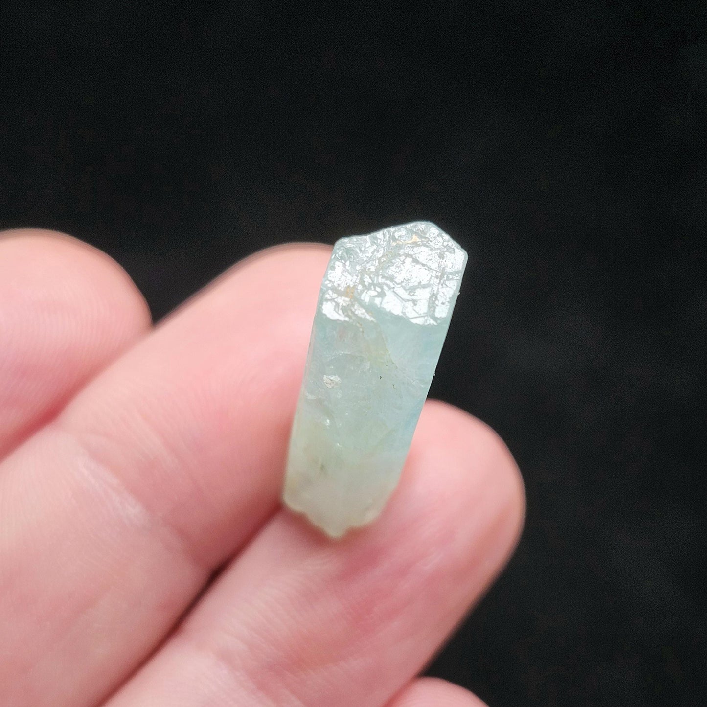 Terminated Aquamarine Crystal from Nigeria 3.55g, Nigerian Emerald Aquamarine, Vanadium Beryl