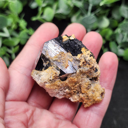 Hyalite Opal & Black Tourmaline 87g