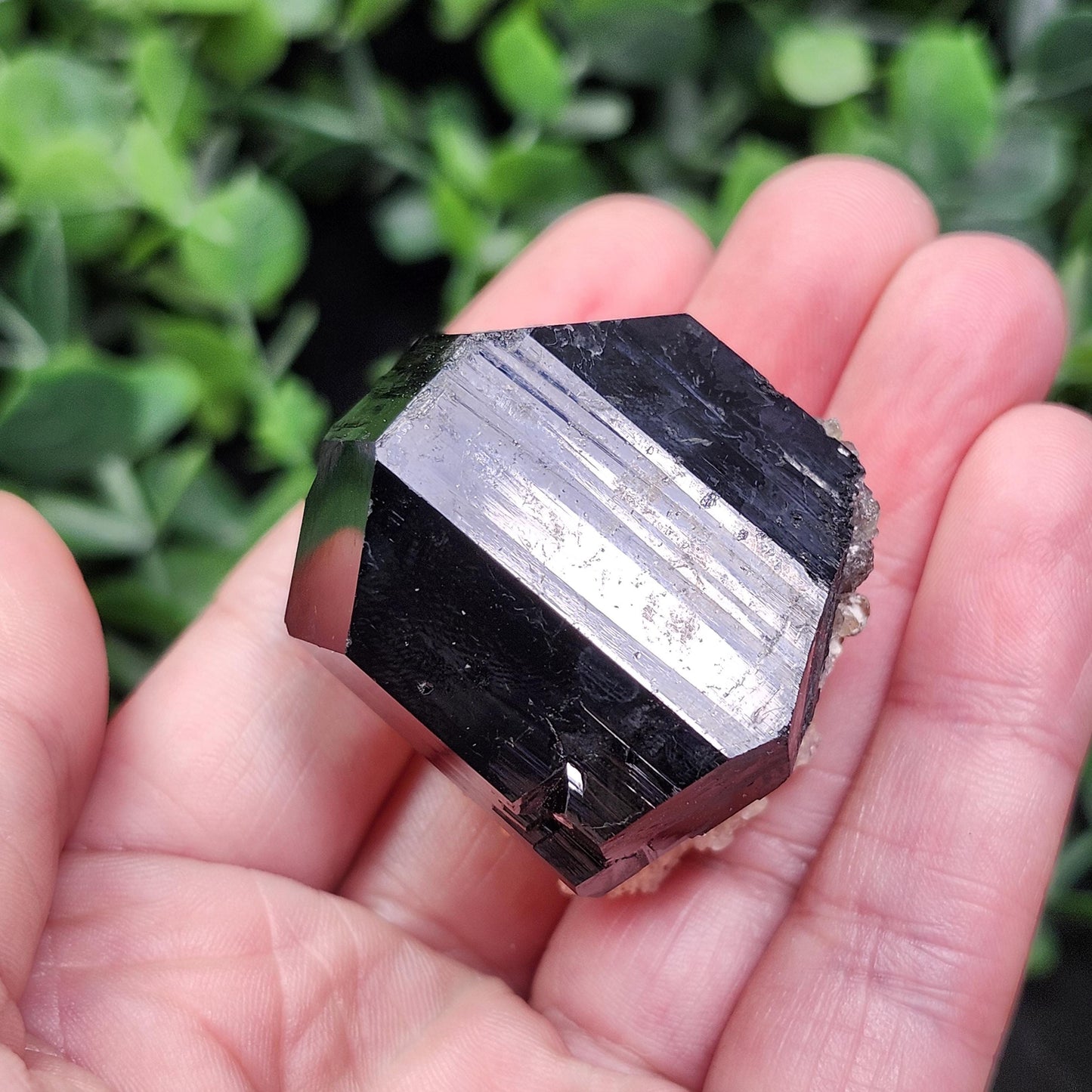 Hyalite Opal & Black Tourmaline 68g