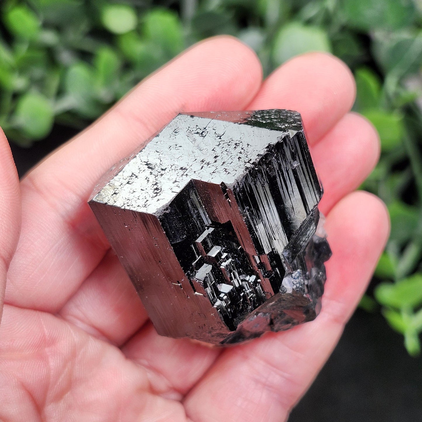 Hyalite Opal & Black Tourmaline 97g