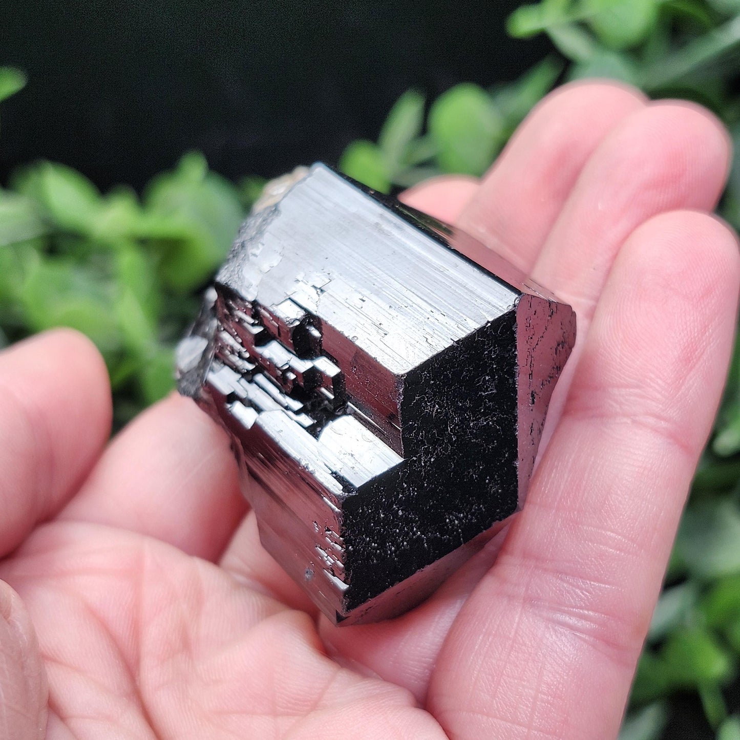 Hyalite Opal & Black Tourmaline 97g