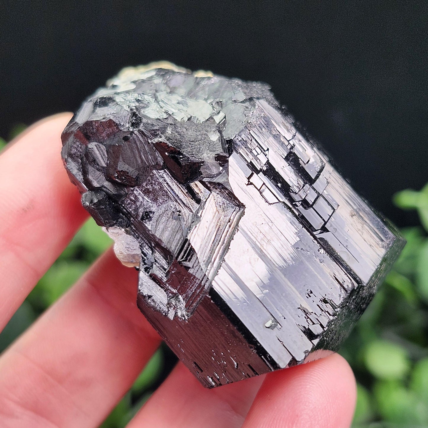 Hyalite Opal & Black Tourmaline 97g