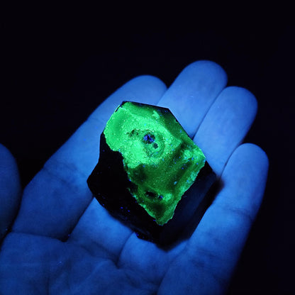 Hyalite Opal & Black Tourmaline 54g