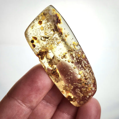 Amber with Moving Enhydro & Insects 6.8g