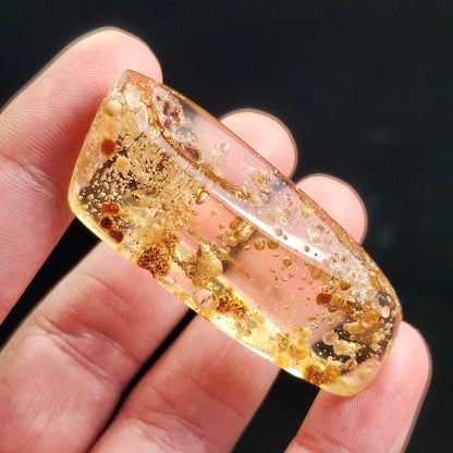 Amber with Moving Enhydro & Insects 6.8g