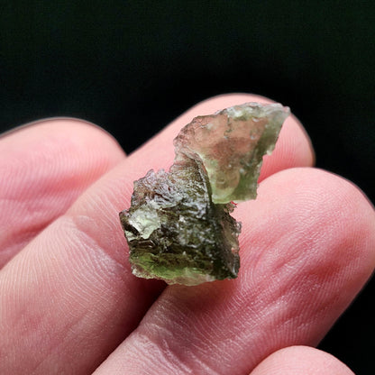 Angel Chime Moldavite 1.3g with Natural HOLE