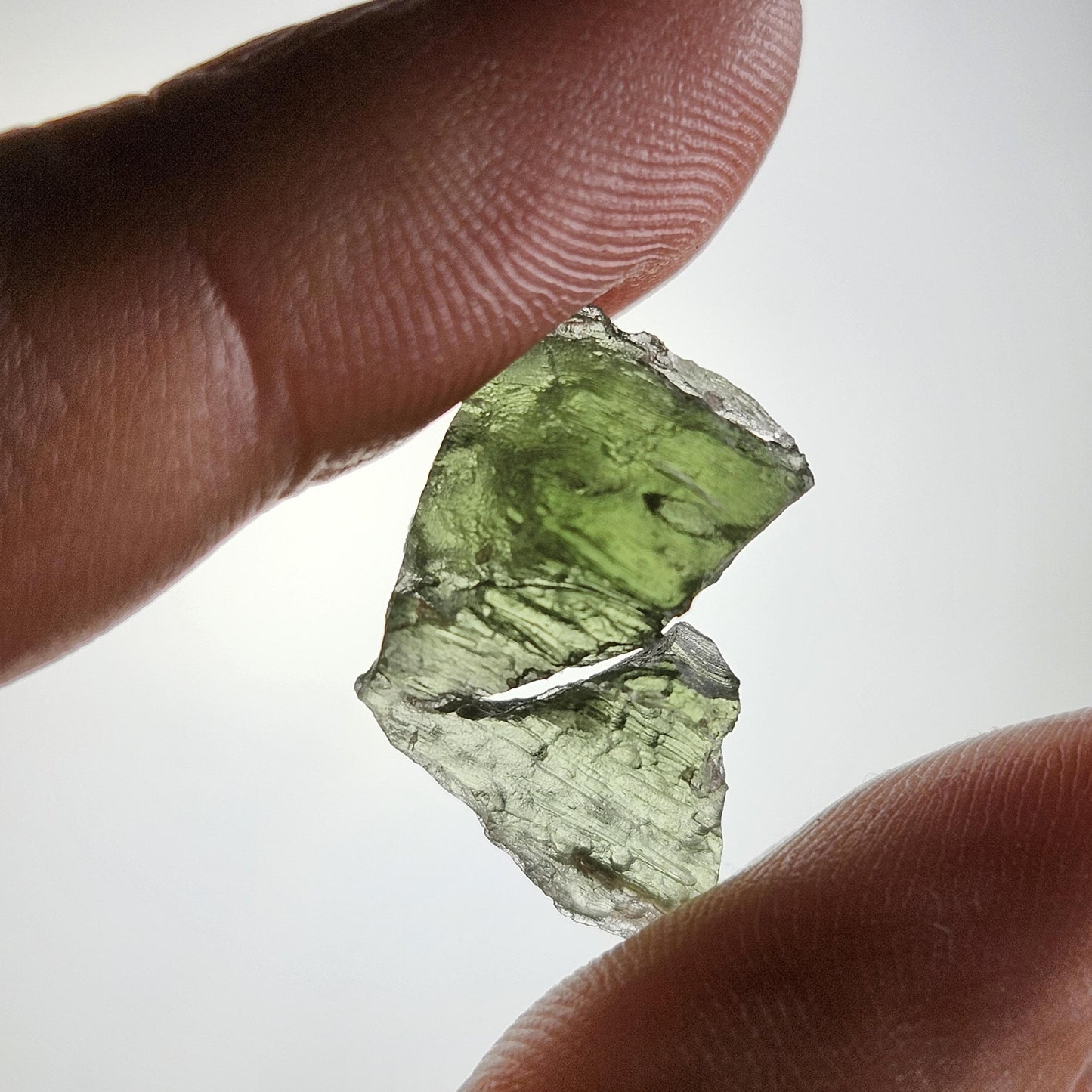 Angel Chime Moldavite 1.3g with Natural HOLE