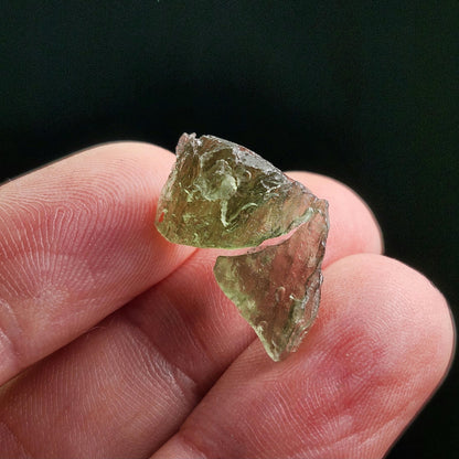 Angel Chime Moldavite 1.3g with Natural HOLE