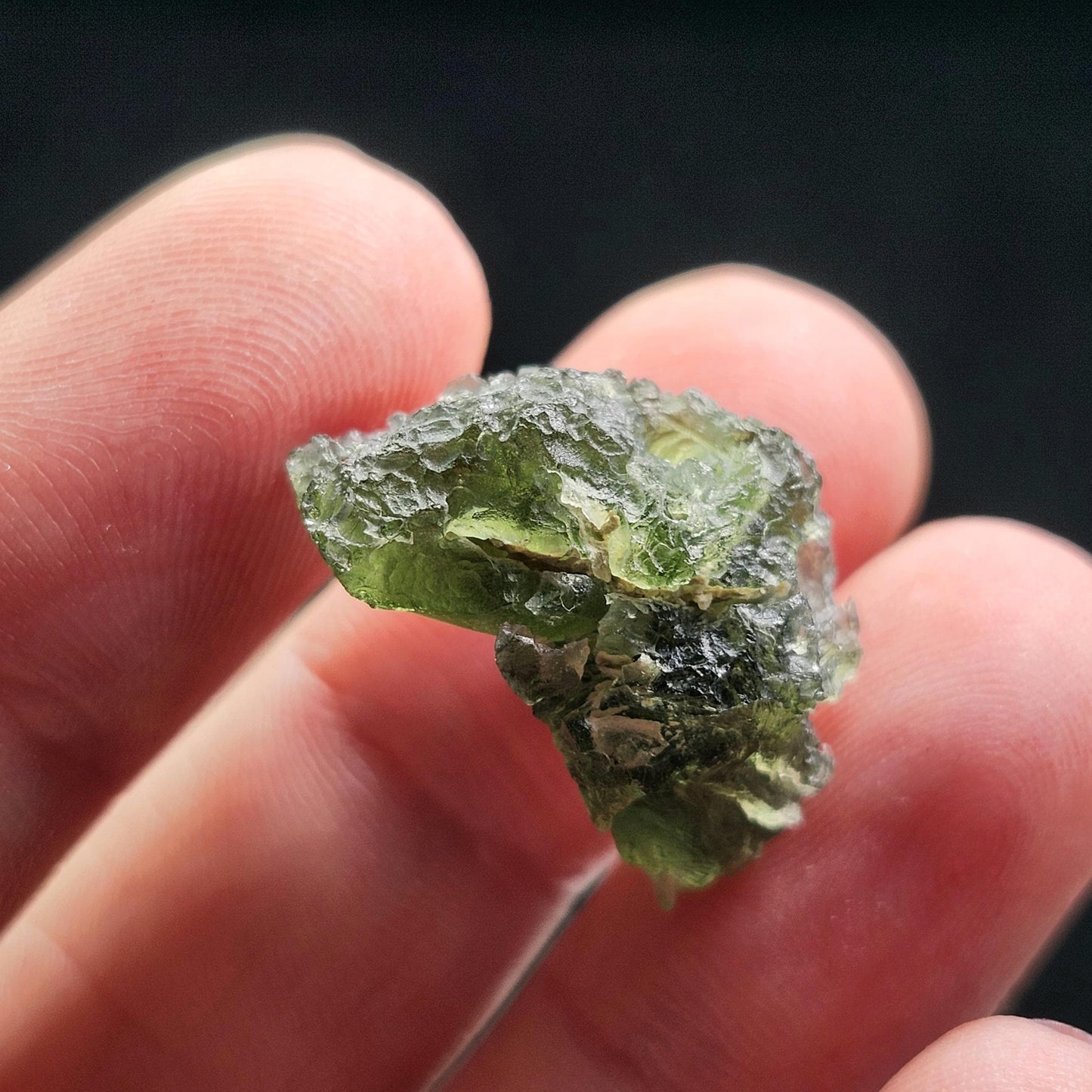 Genuine Moldavite Specimen 3.73g, Raw Authentic Moldavite Stone