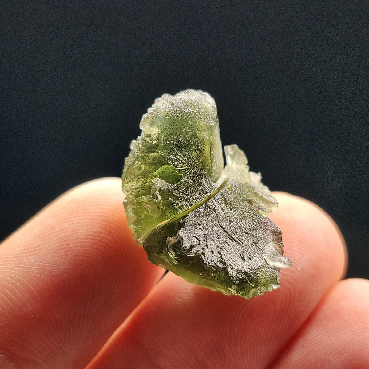 Genuine Moldavite Specimen 3.73g, Raw Authentic Moldavite Stone