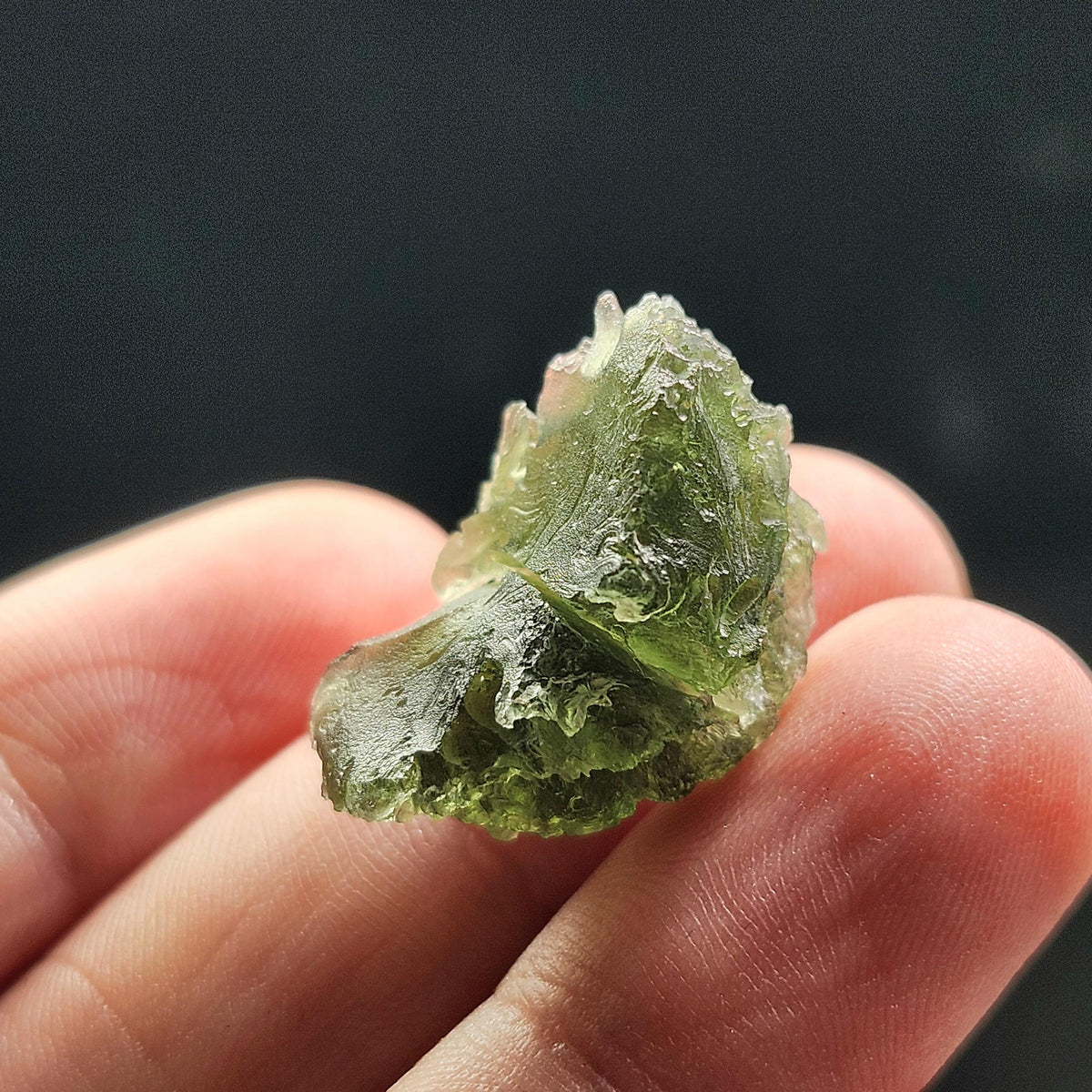 Genuine Moldavite Specimen 3.73g, Raw Authentic Moldavite Stone